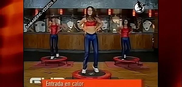  Chicas argentas hacen gym en calzas azules